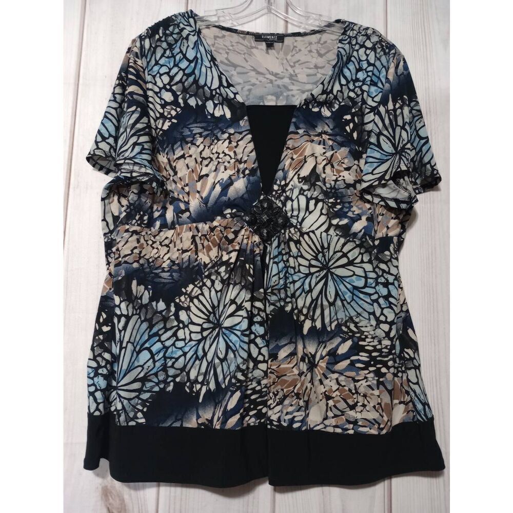 Elementz Shirt Ladies 2x Blue Office‎
